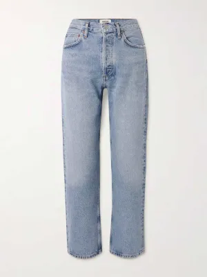 90s high-rise straight-leg organic jeans