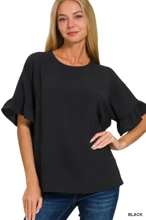 Airflow Ruffle Sleeve Top