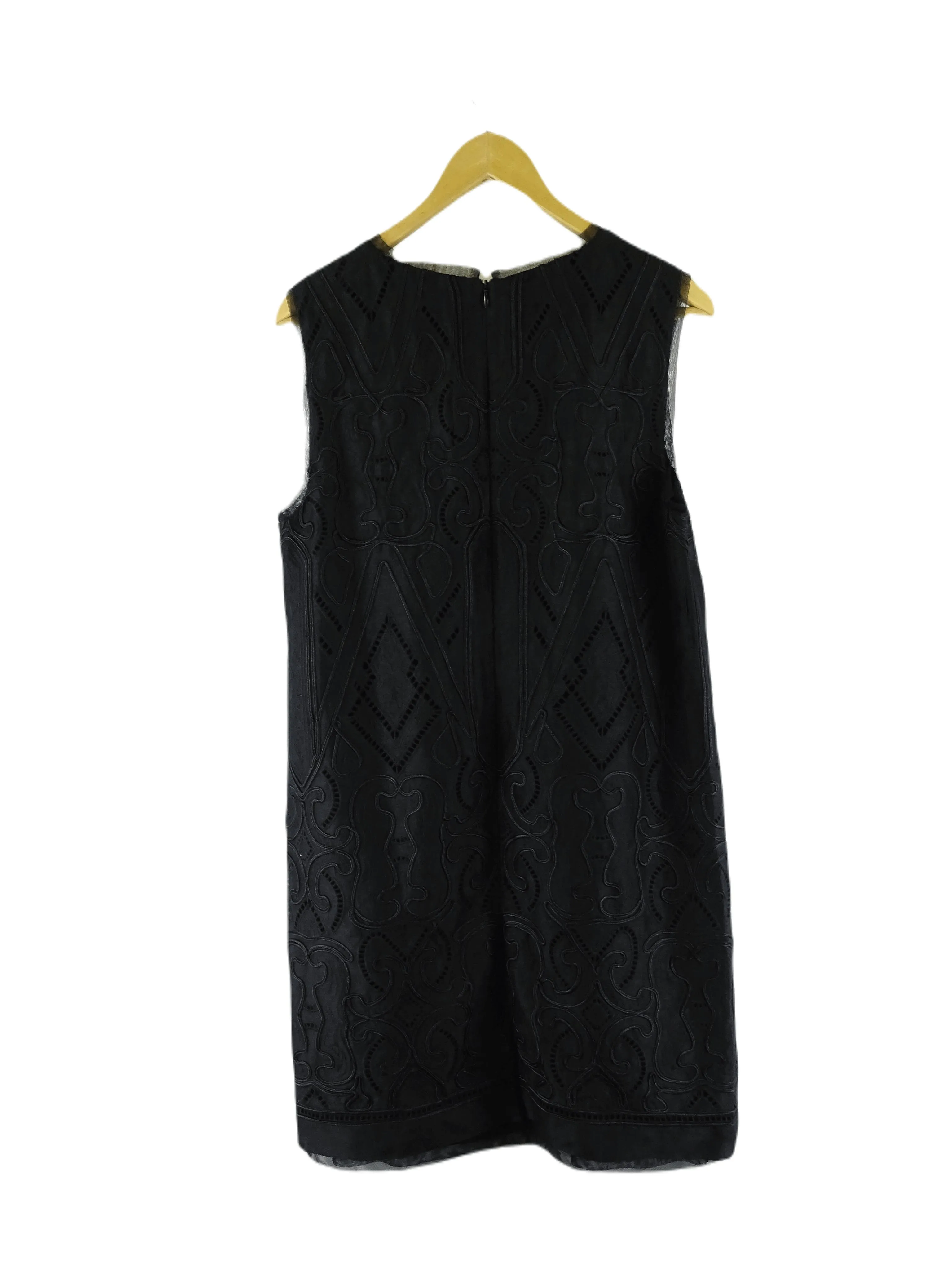 Alannah Hill Black Patterned Shift Dress 12