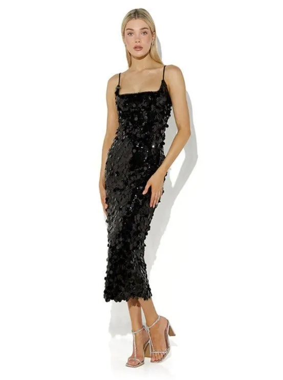 Austin Black Sequin Shift Dress