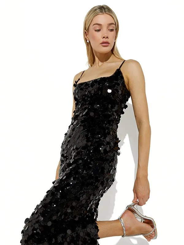 Austin Black Sequin Shift Dress