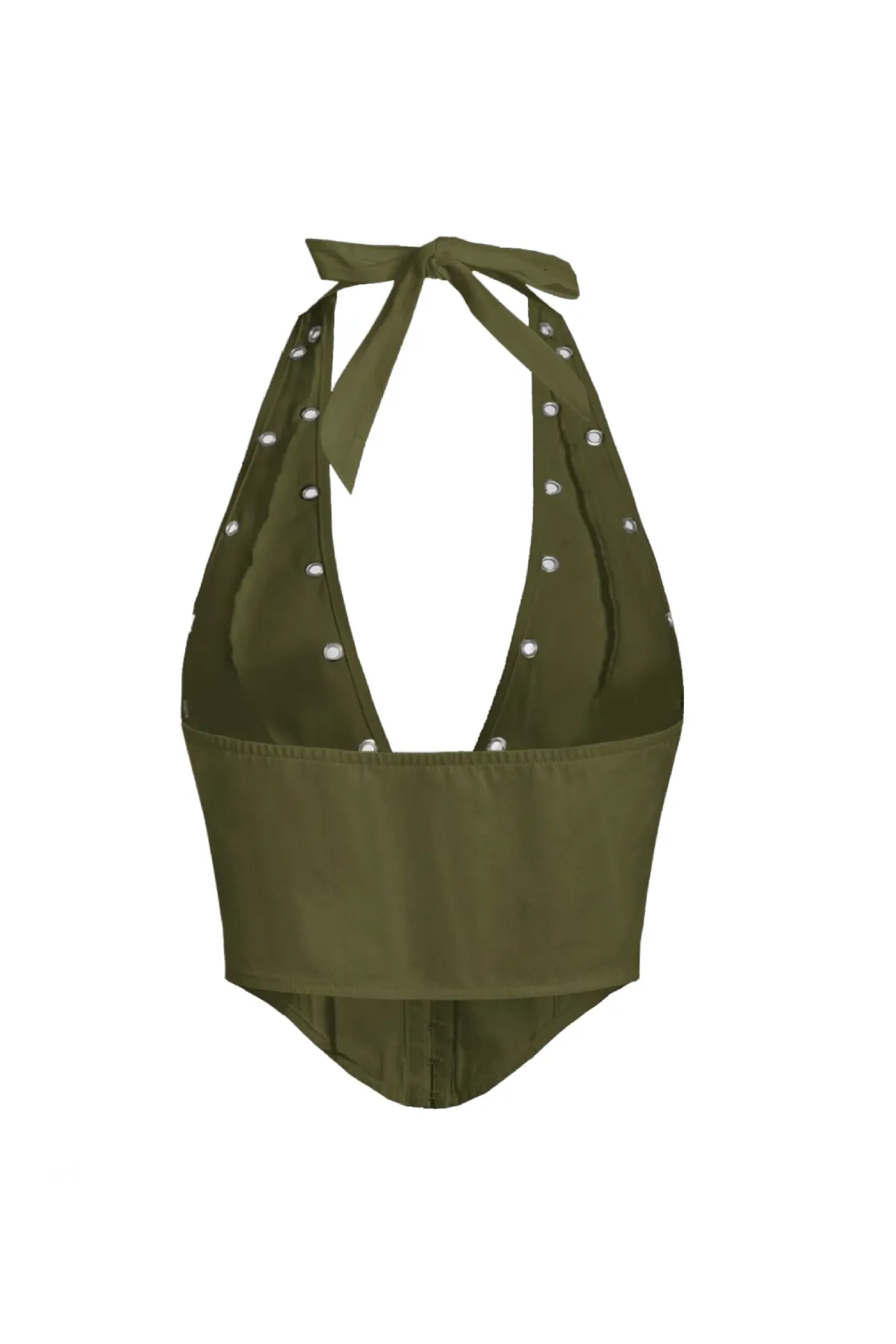 Averi Halter Top (Olive Green)