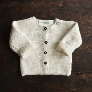 Baby Hand Knit Alpaca Cardigan - Natural