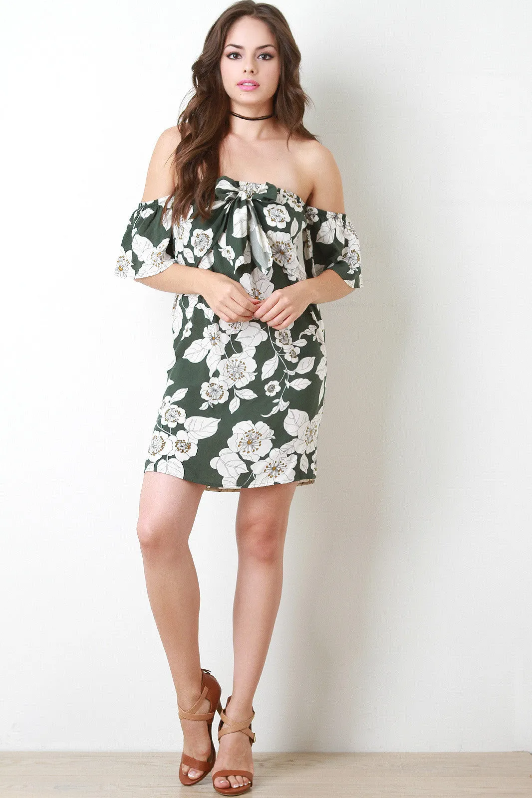 Bardot Hibiscus Shift Dress