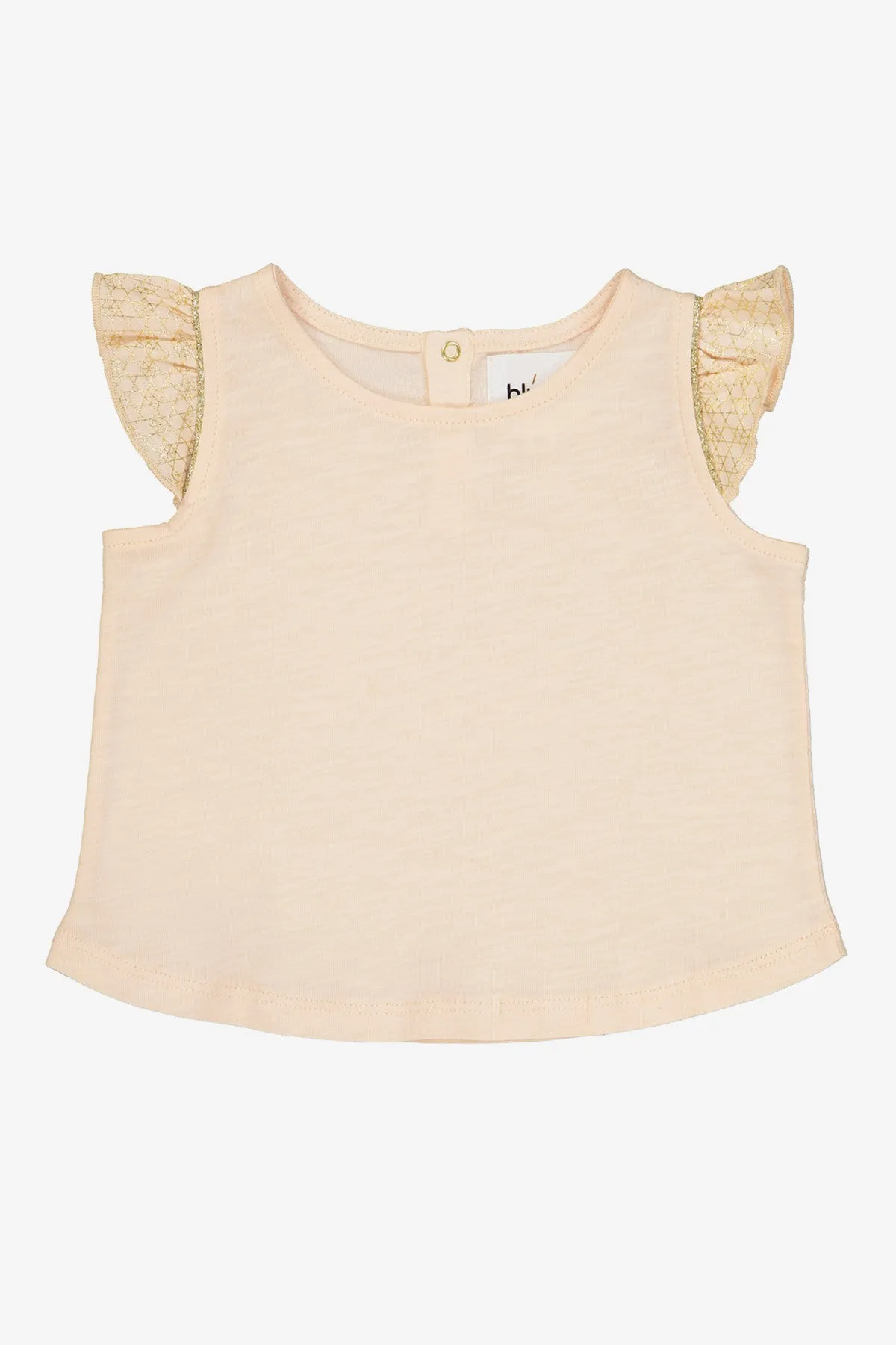 Blune Blush Ruffle Sleeve Girls Top