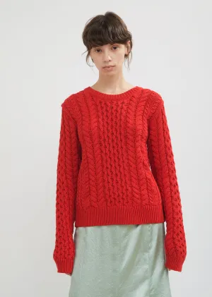 Britta Cotton Cable Knit Sweater