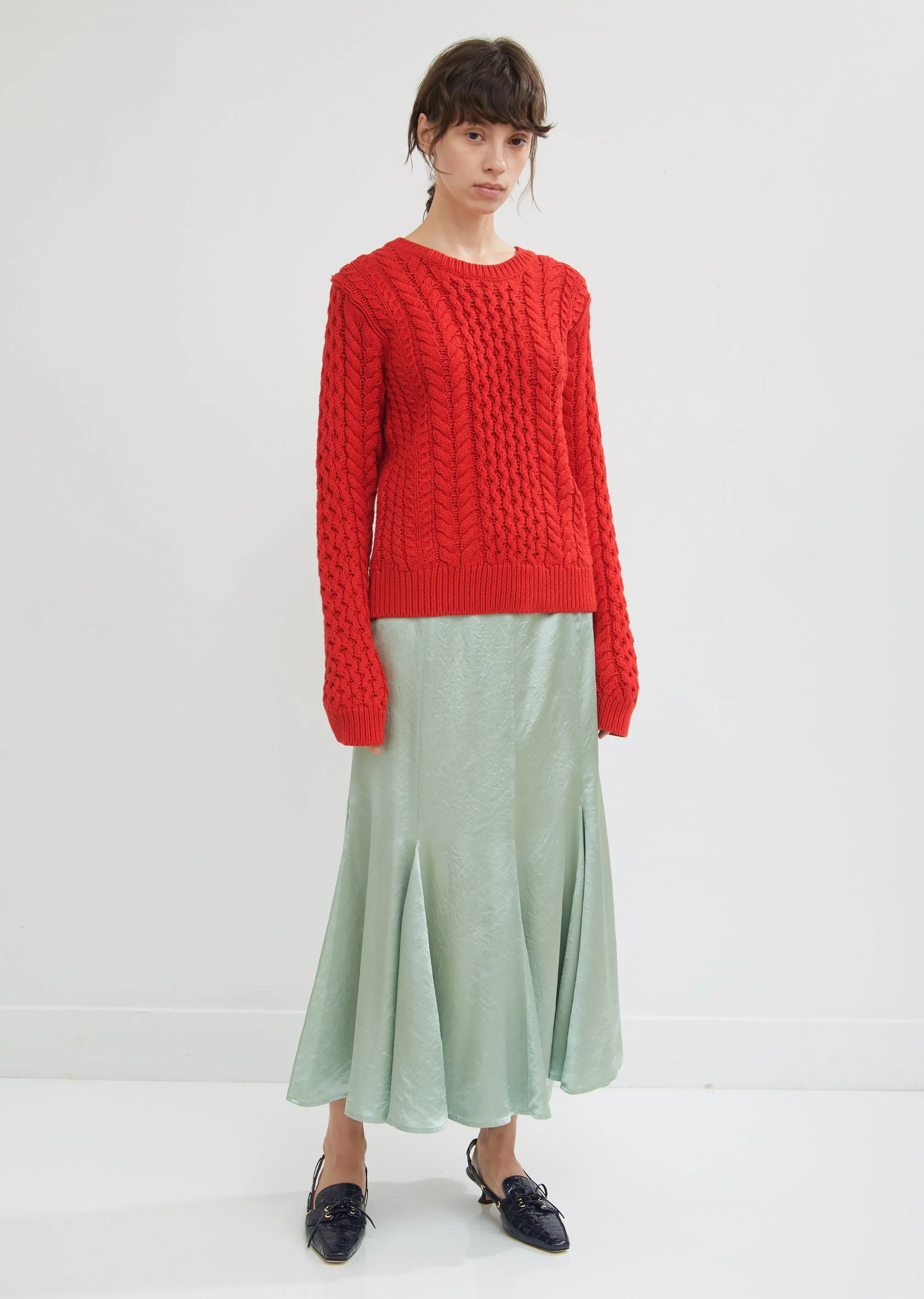 Britta Cotton Cable Knit Sweater