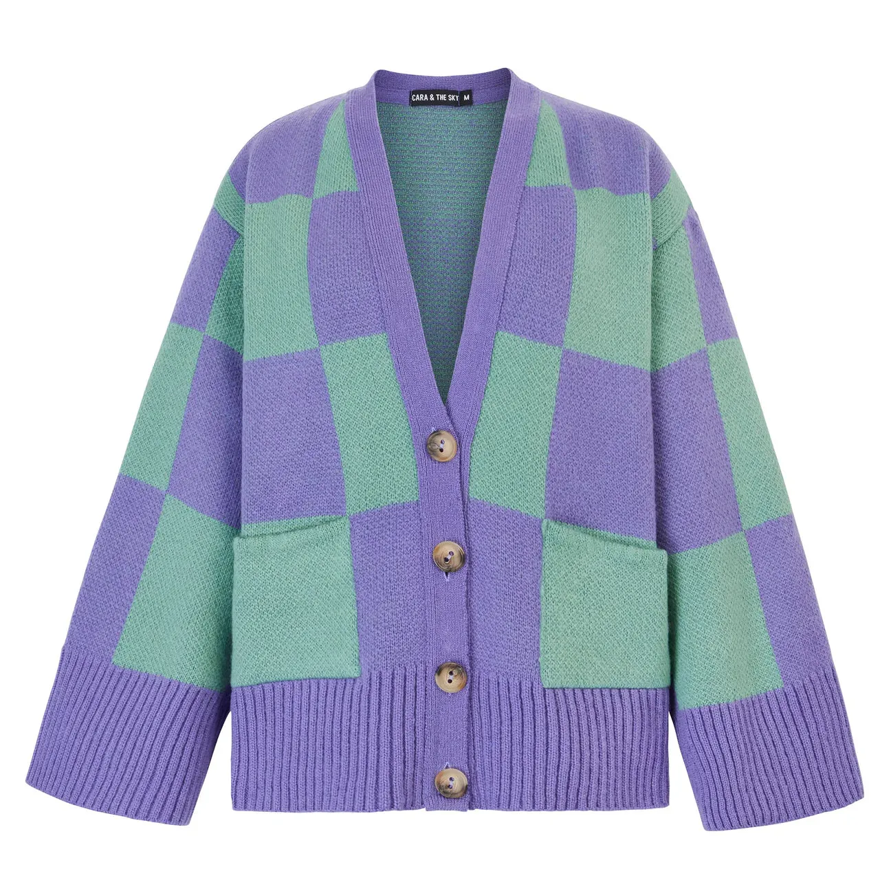 Candice Cardigan Purple and Green