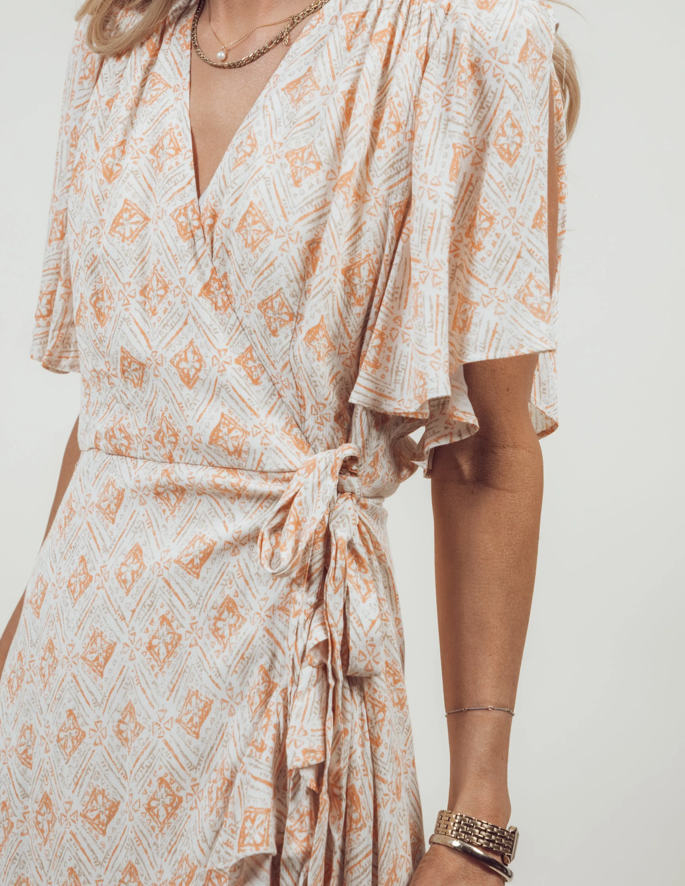 Colton Printed Wrap Dress