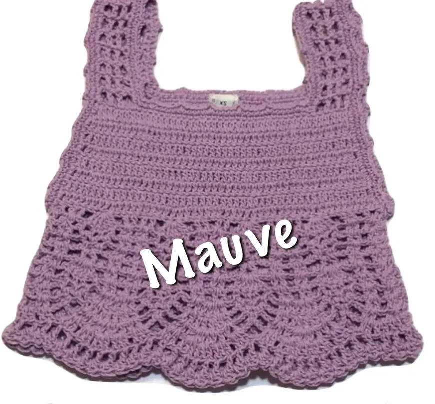 Crochet Girls Top - LACE WAVES