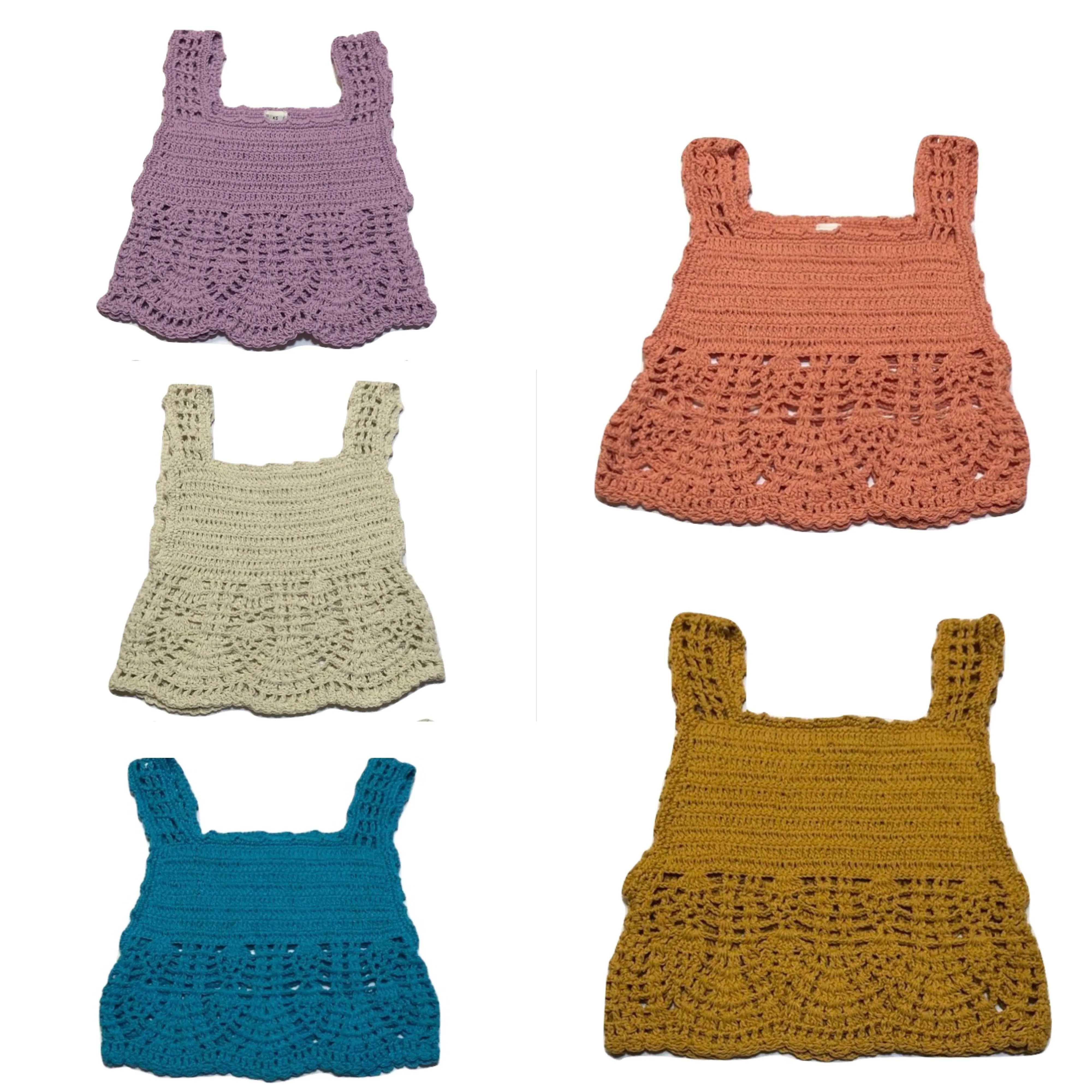 Crochet Girls Top - LACE WAVES