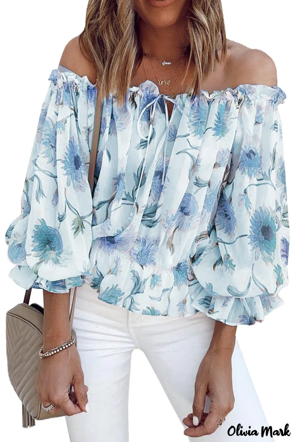 Deanwangkt - Floral off-the-shoulder blouse