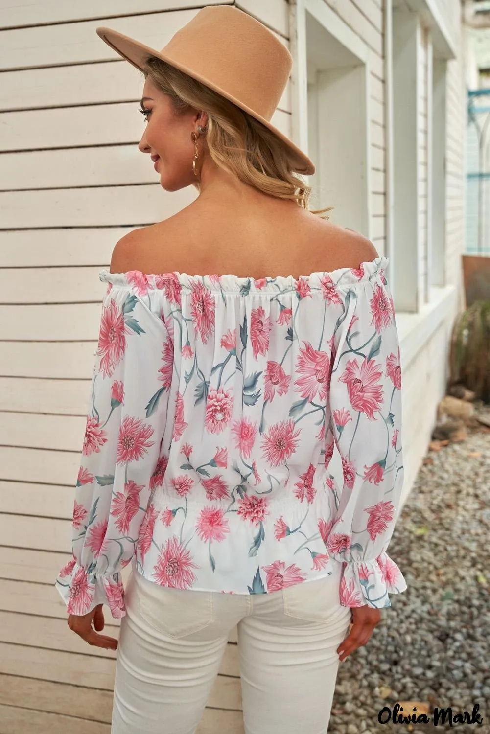 Deanwangkt - Floral off-the-shoulder blouse