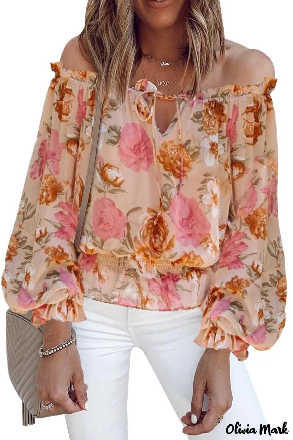 Deanwangkt - Floral off-the-shoulder blouse