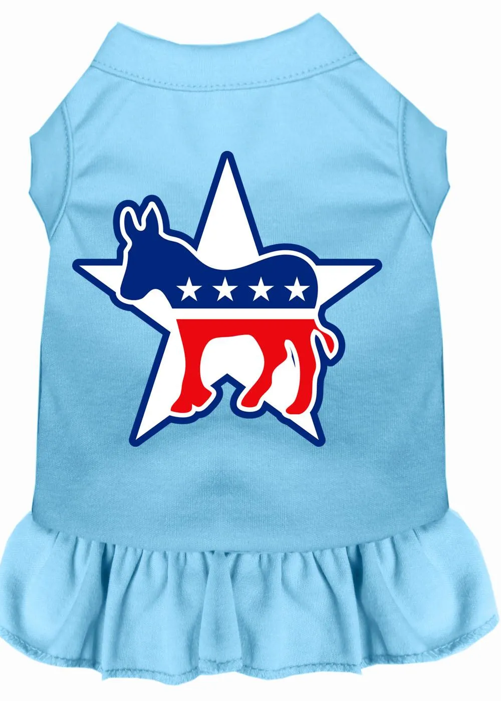 Democrat Screen Print Dress Baby Blue Xxxl (20)