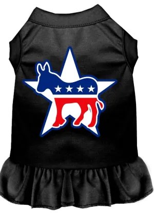 Democrat Screen Print Dress Black Xs (8)