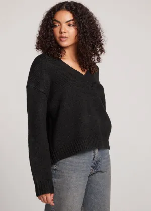 Ginger V-Neck Sweater - Licorice