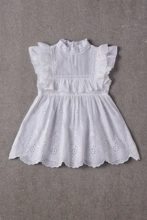 Girls White Shirt Nellystella Eden Ruffle (Size 2 left)