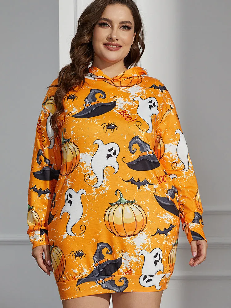 Halloween Printing Regular Dresses