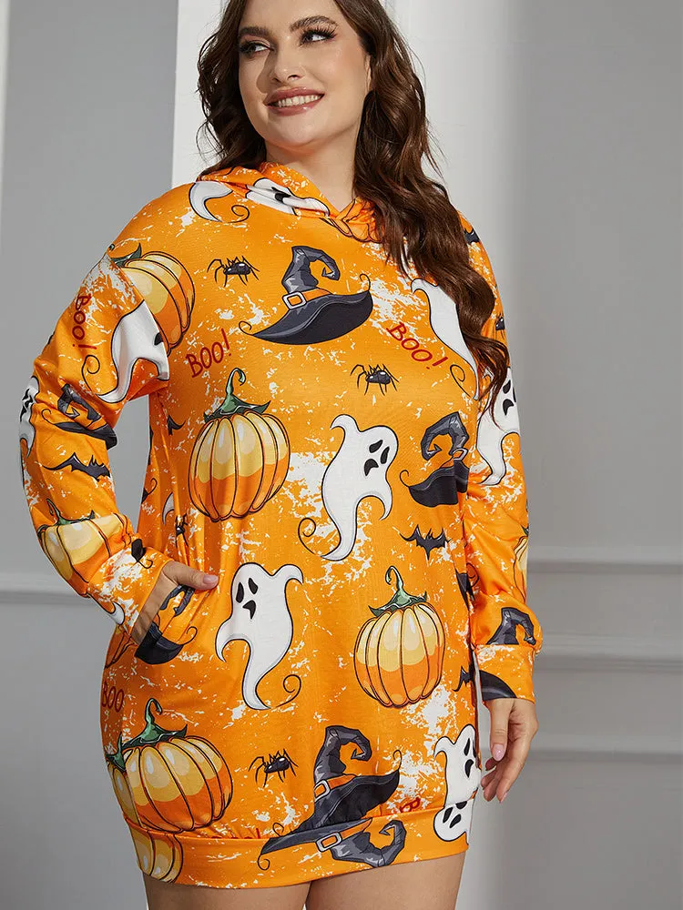 Halloween Printing Regular Dresses