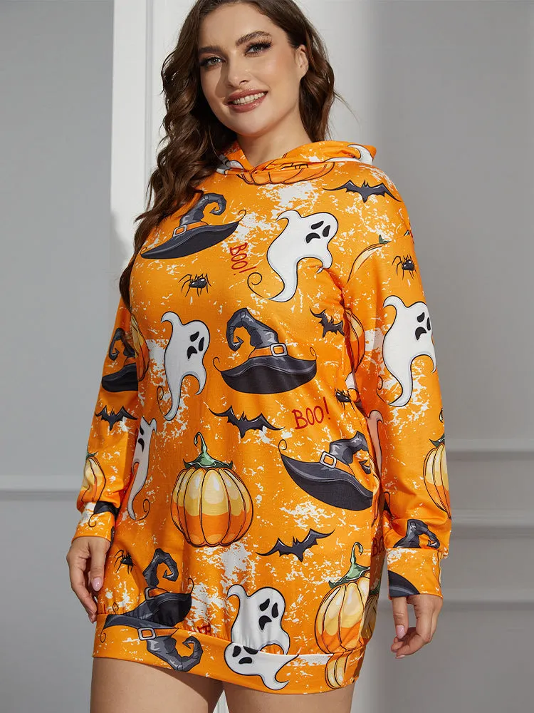 Halloween Printing Regular Dresses