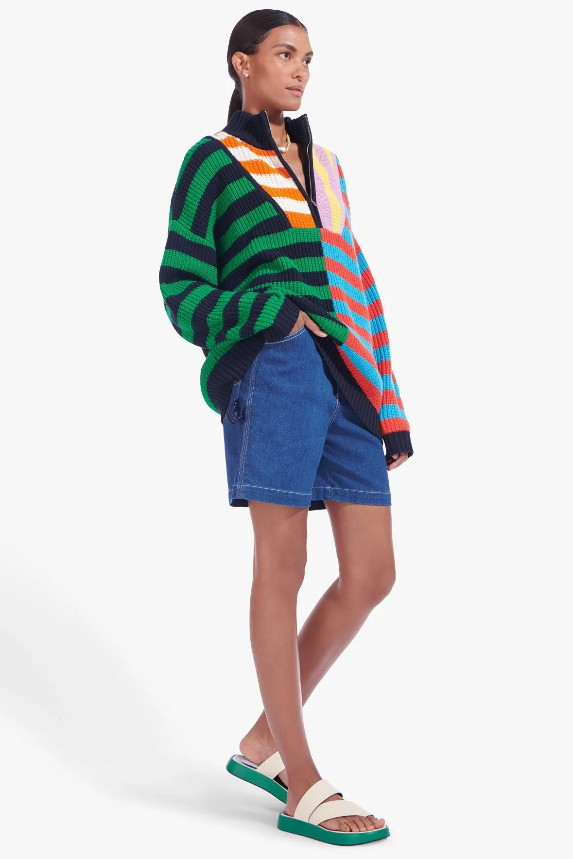 HAMPTON SWEATER | CABANA STRIPE MULTI