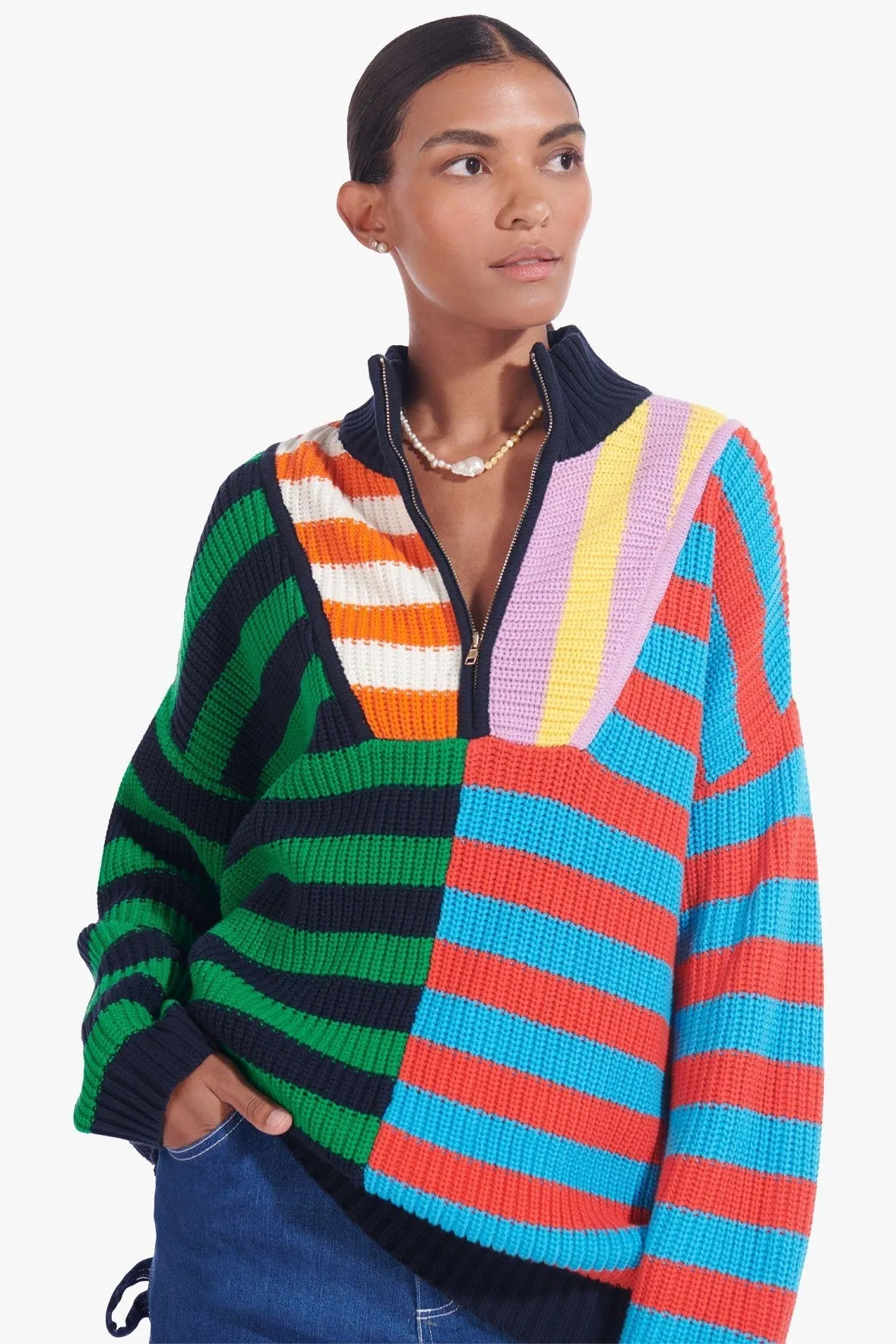 HAMPTON SWEATER | CABANA STRIPE MULTI