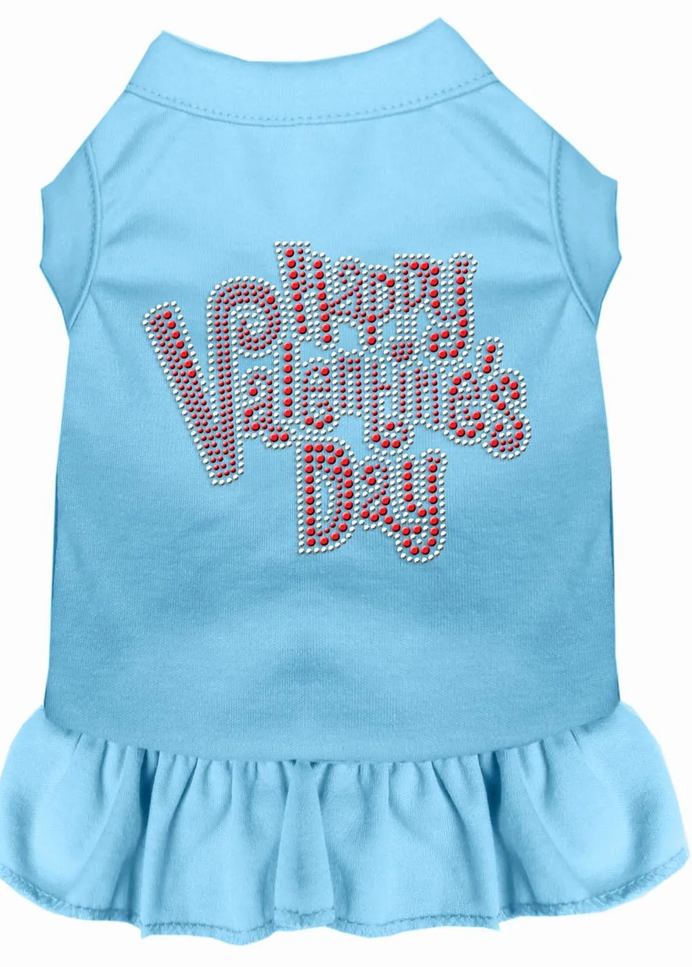 Happy Valentines Day Rhinestone Dress Baby Blue Xxl (18)