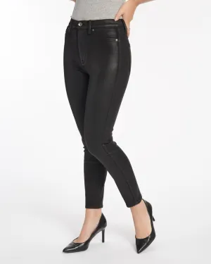 High Waist Coated Skinny Ankle Jean