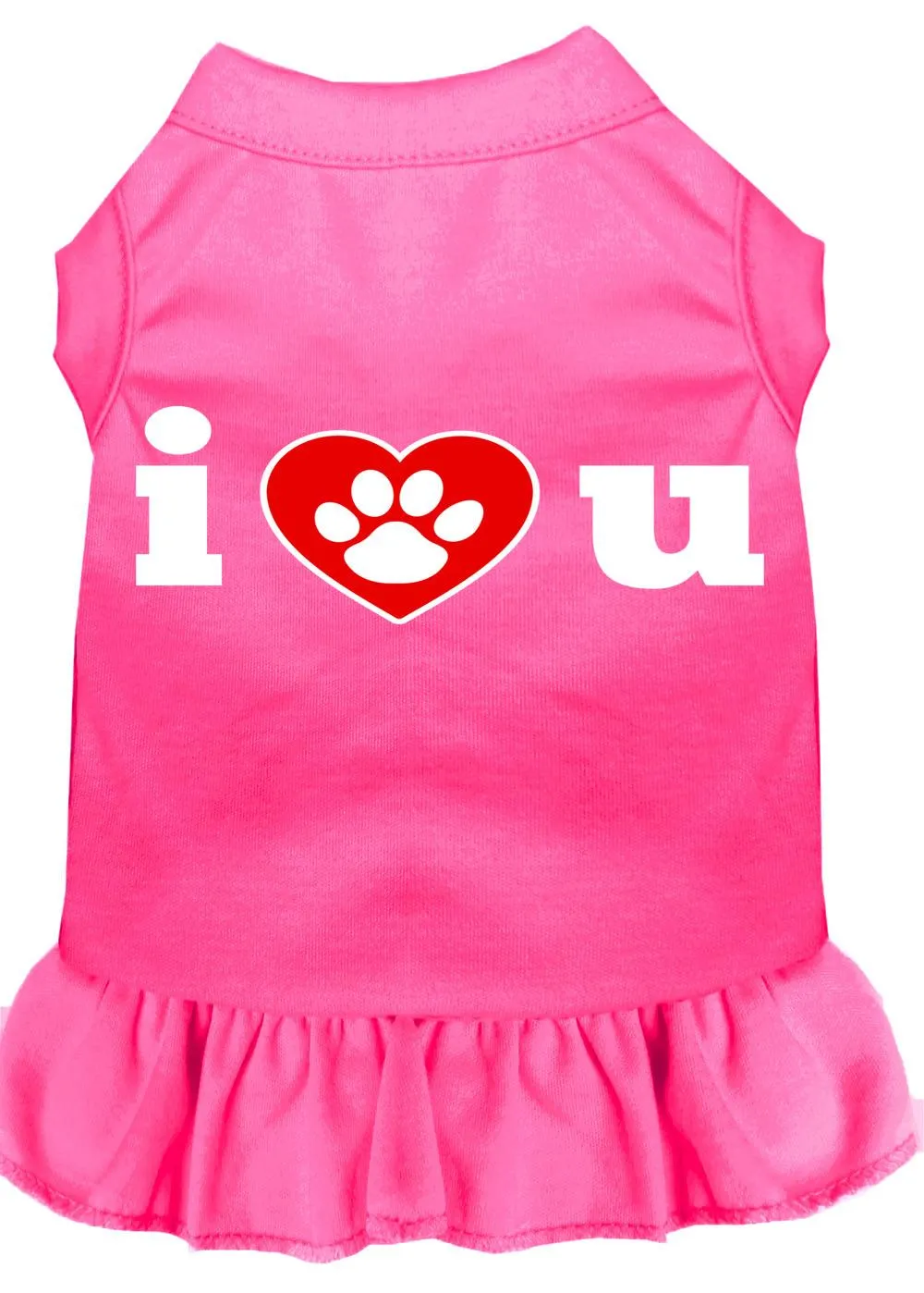 I Heart You Screen Print Dress Bright Pink Xxl (18)