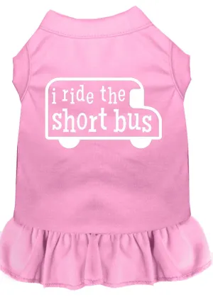 I Ride The Short Bus Screen Print Dress Light Pink Sm (10)