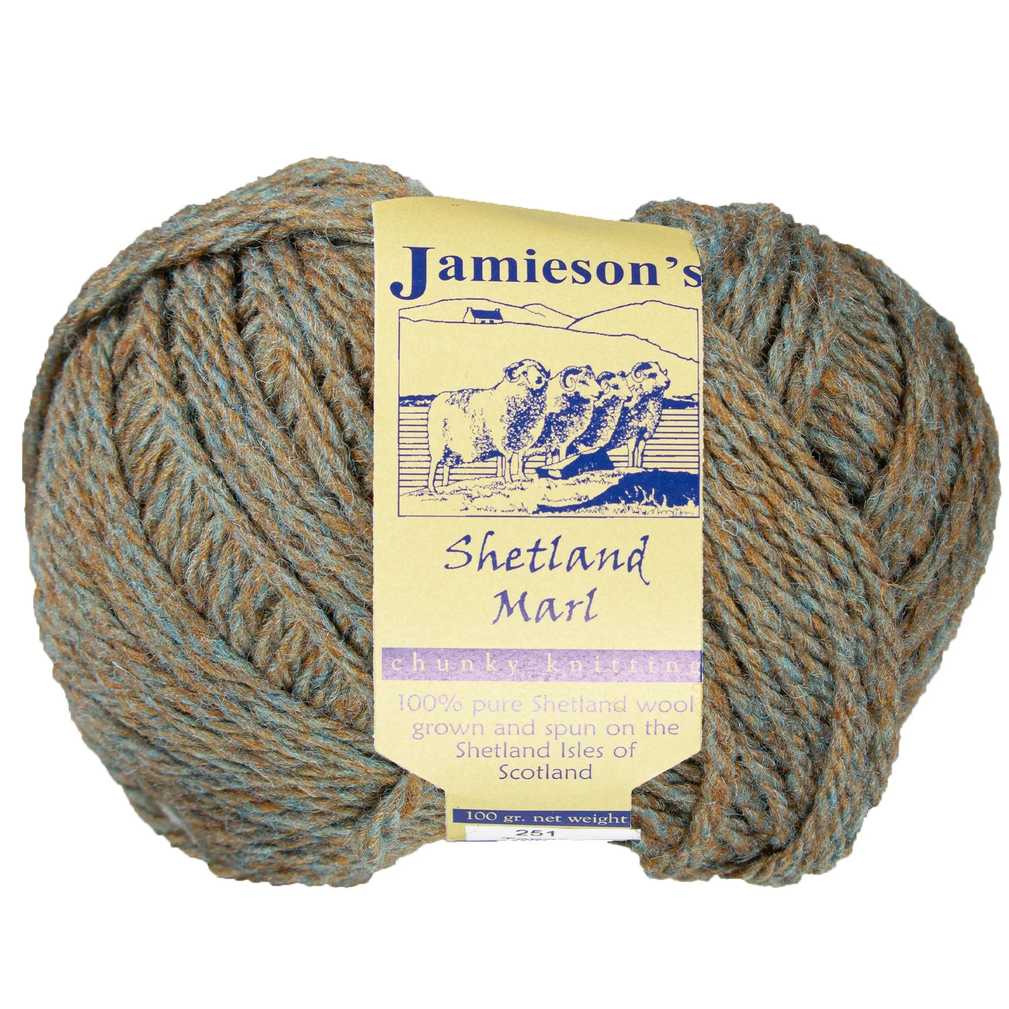 Jamieson's of Shetland Marl Chunky Yarn - 251 Topaz