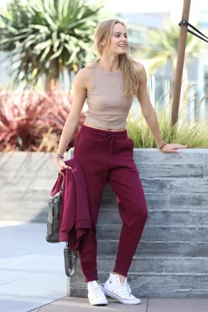 Khaki Halter Neck Rib Crop Tank Top