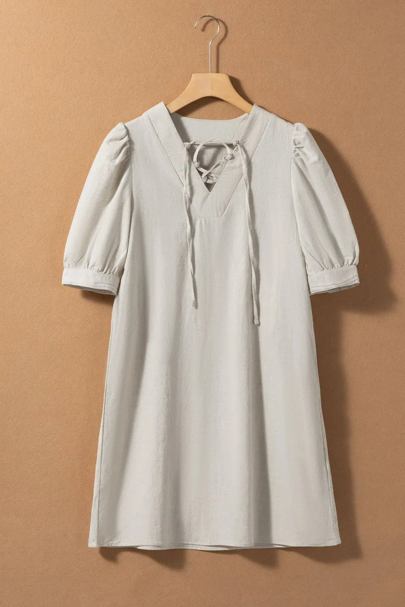 Kimberly Beige Shift Dress