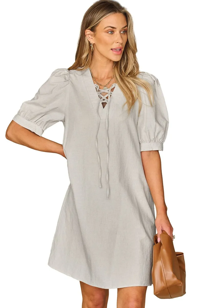 Kimberly Beige Shift Dress