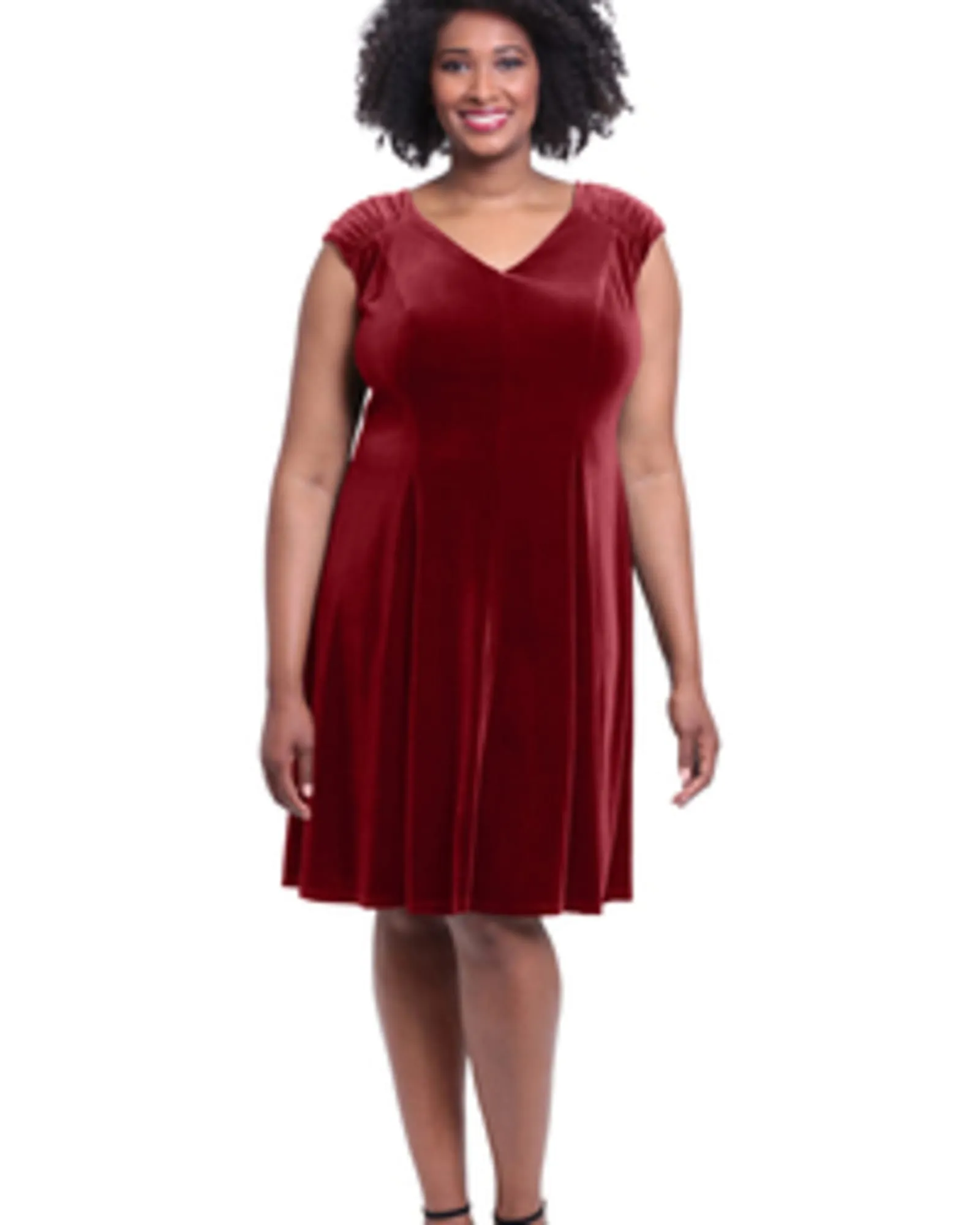 Kirsten Fit and Flare Dress | RED