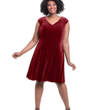 Kirsten Fit and Flare Dress | RED