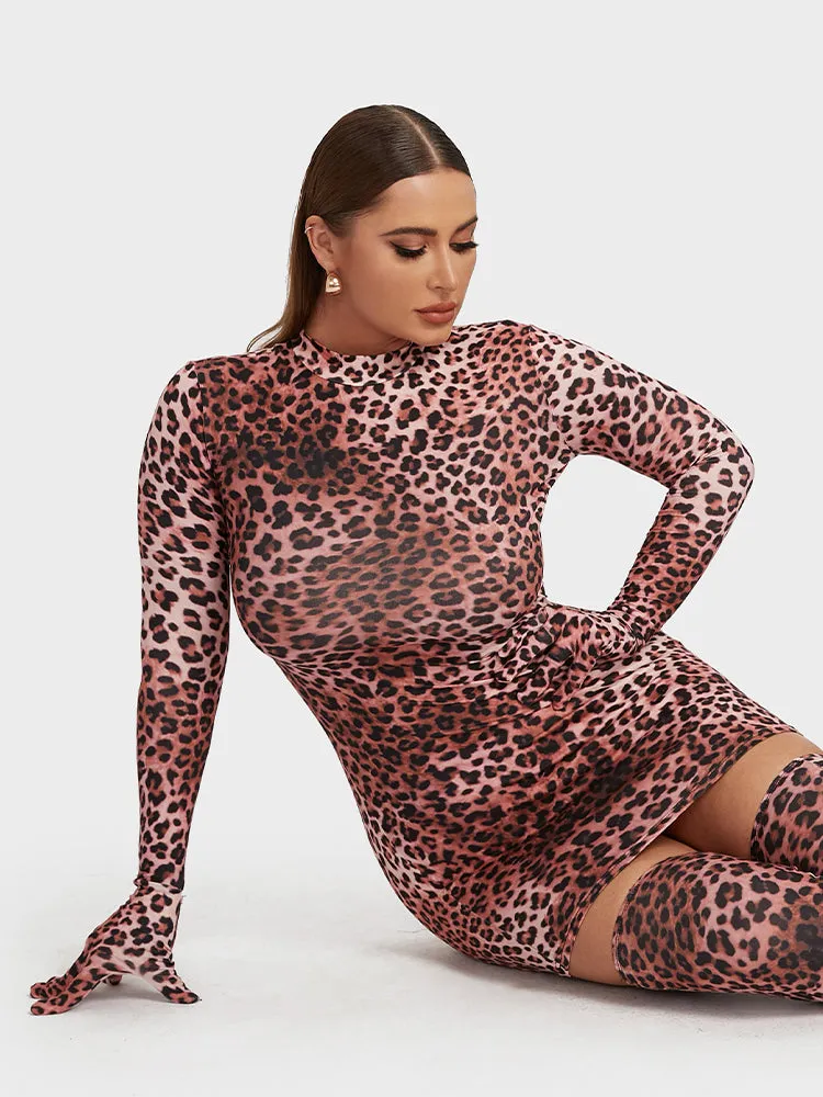 Leopard Printing Skinny Dresses