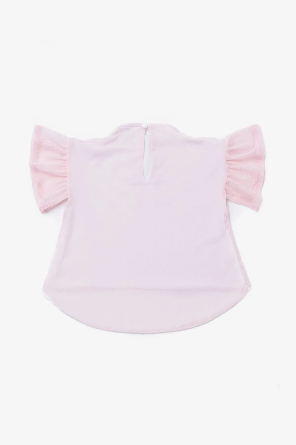 OMAMImini Ruffle Mesh Girls Top