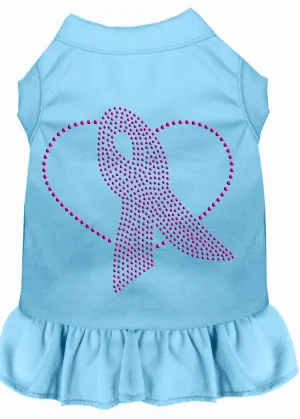 Pink Ribbon Rhinestone Dress Baby Blue 4x (22)