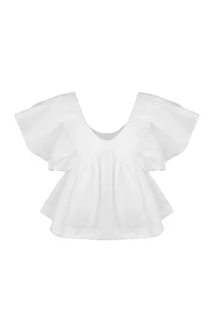 Ruby - Noni Ruffle Top, White