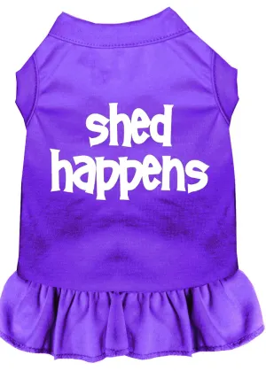 Shed Happens Screen Print Dress Purple Xs (8)