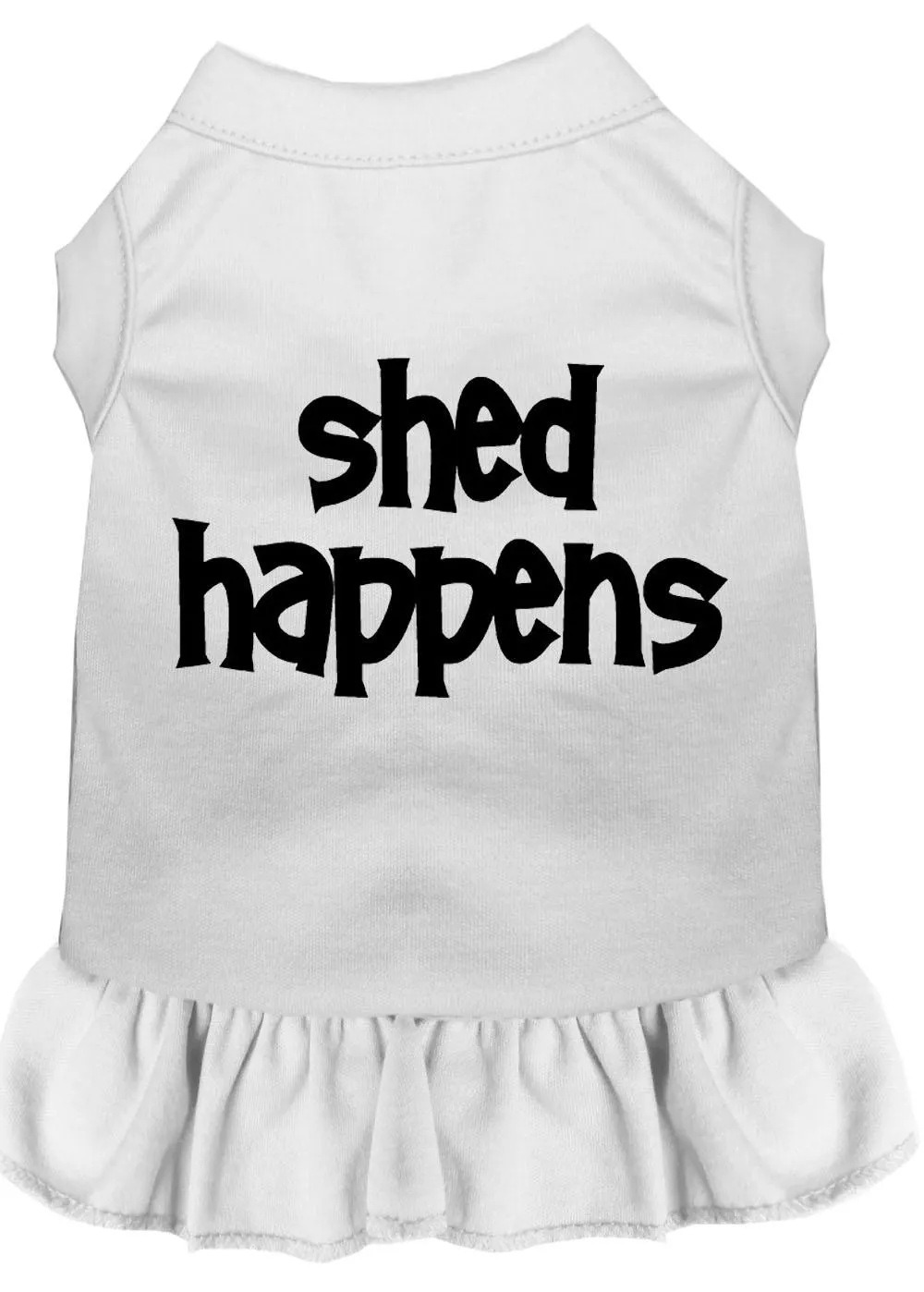 Shed Happens Screen Print Dress White Xs (8)