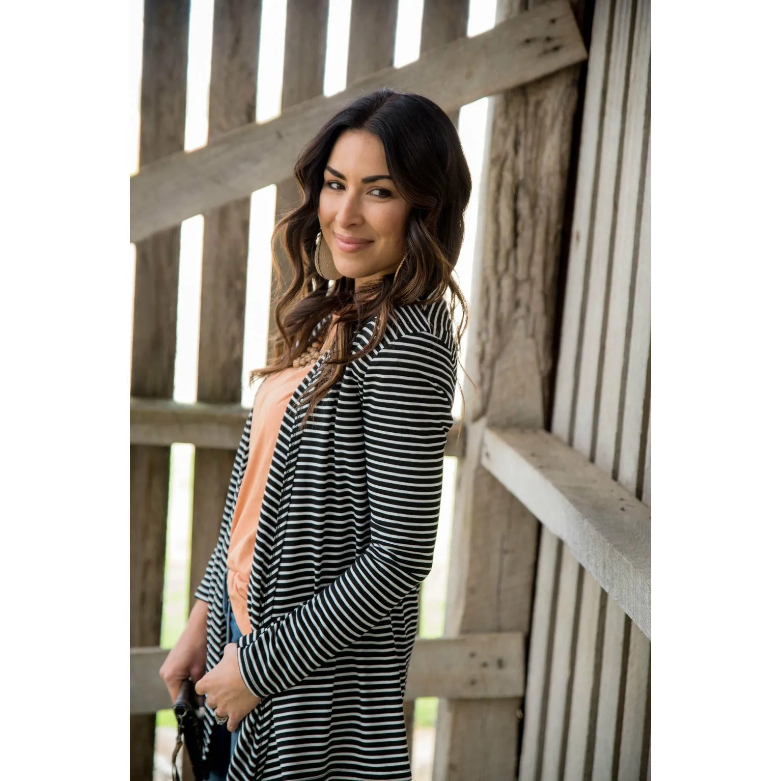 Striped Basic Cardigan