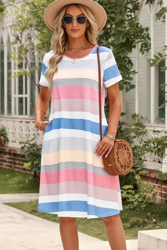 Striped Shift Dress