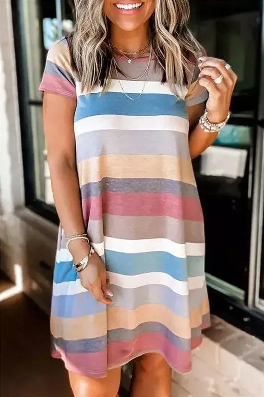 Striped Shift Dress