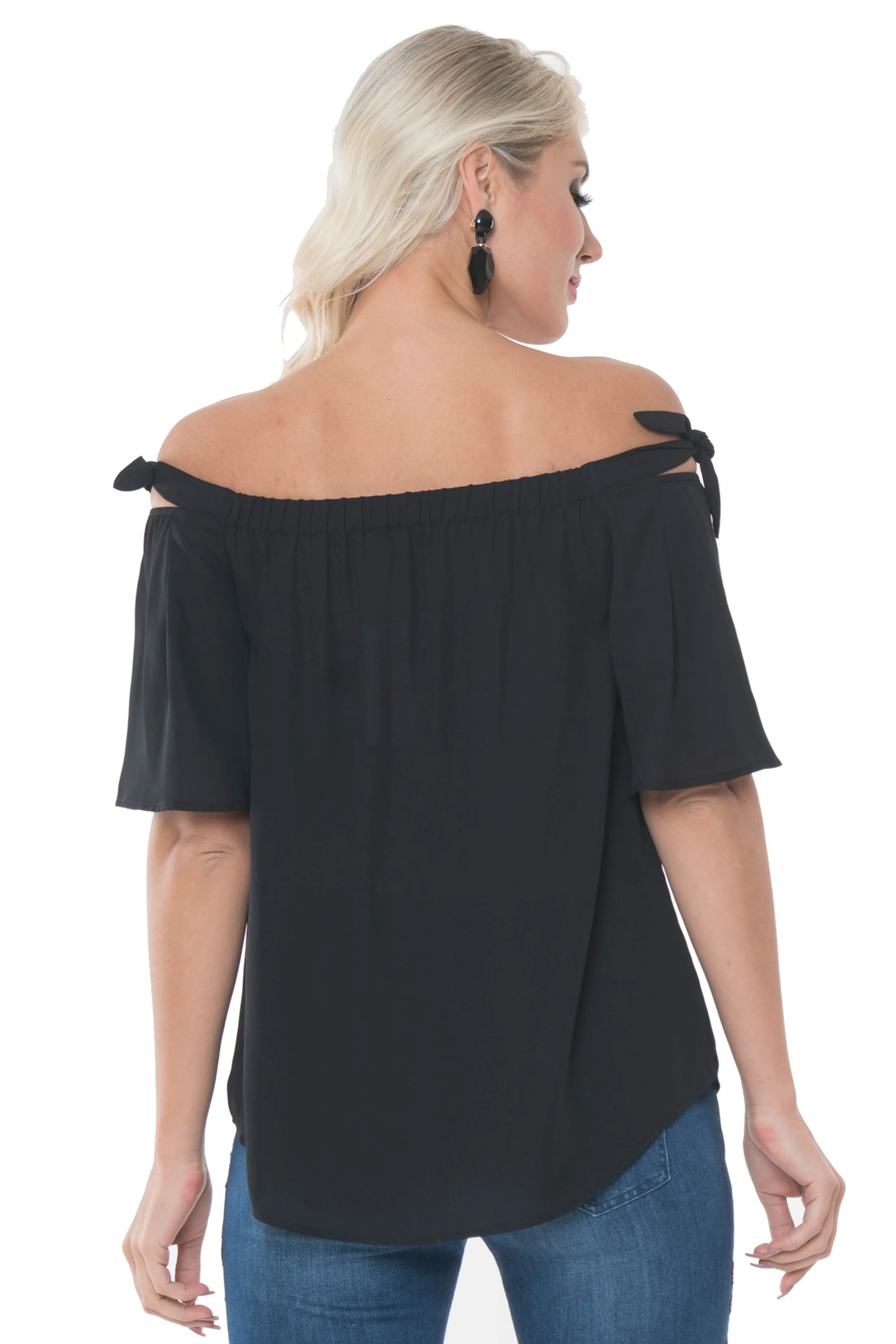 Sweetly Black - Off The Shoulder Top