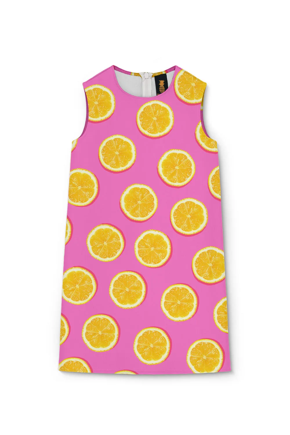 Tutti Frutti Adele Pink Lemon Print Birthday Party Shift Dress - Girls